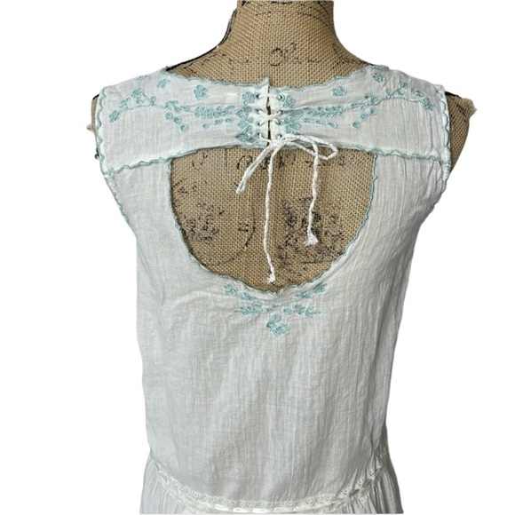 Free People Semi Sheer Floral Embroidered Baby Doll Tunic - Picture 8 of 11
